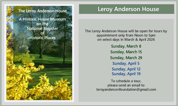 Leroy Anderson House Open Days 2024